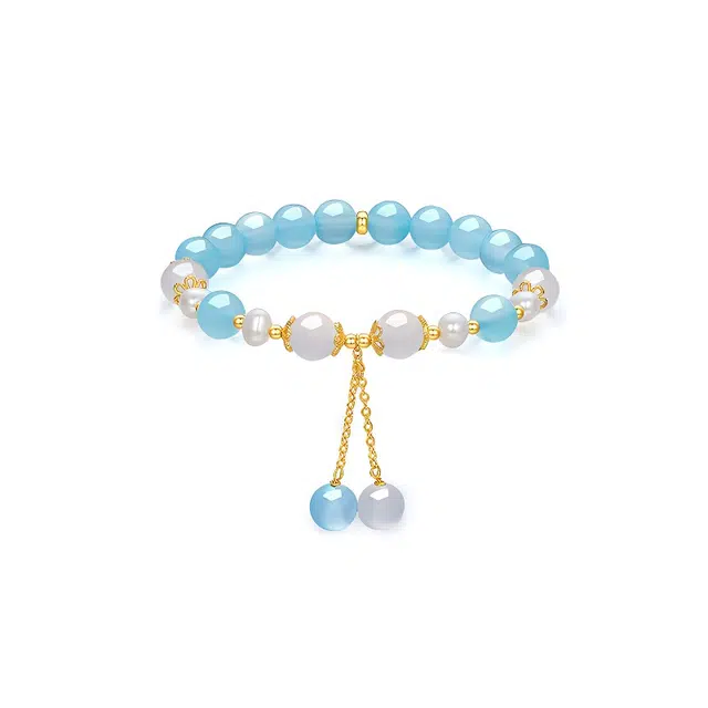 【素璃】 眰恦 搭配珍珠  特别设计 小众 轻奢感 提升气质 提升财运 旺运气 早日发财 当个富婆#好运天然 玉髓 手串 女款