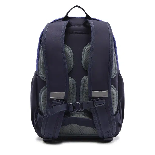 李宁儿童 运动生活系列 时尚轻量护脊休闲双肩 聚酯纤维 童包 常规 青少年 彩蓝