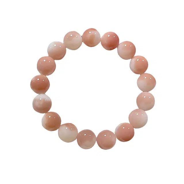 湘喜 饰品桃花醉海盐蓝小青柠文玩念珠佛珠 菩提根 手串 男女同款情侣款