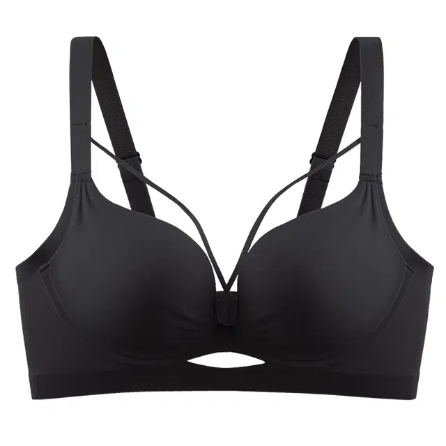 戴维诗 交叉无痕粉底液小胸聚拢防下垂上托收副乳性感文胸 女款