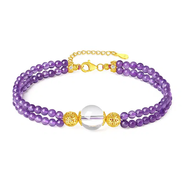 尚仟伊 九紫离火 指定上岸 精致梦幻清冷设计#好运天然 紫水晶 手链 女款