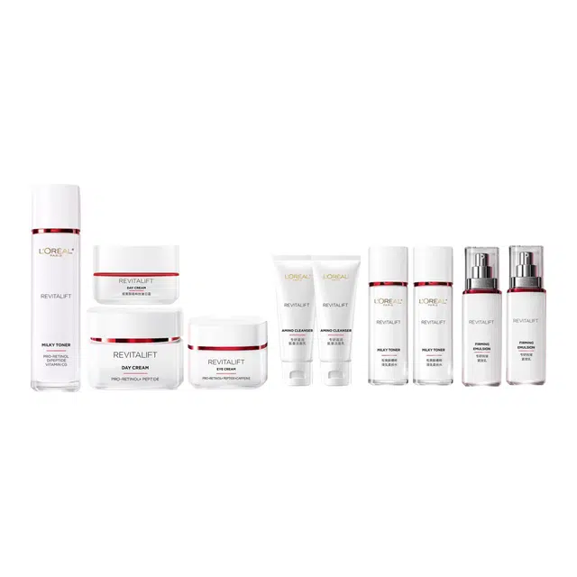 欧莱雅 复颜专研抗皱护肤套装 淡纹紧致 龙年限定 十件套