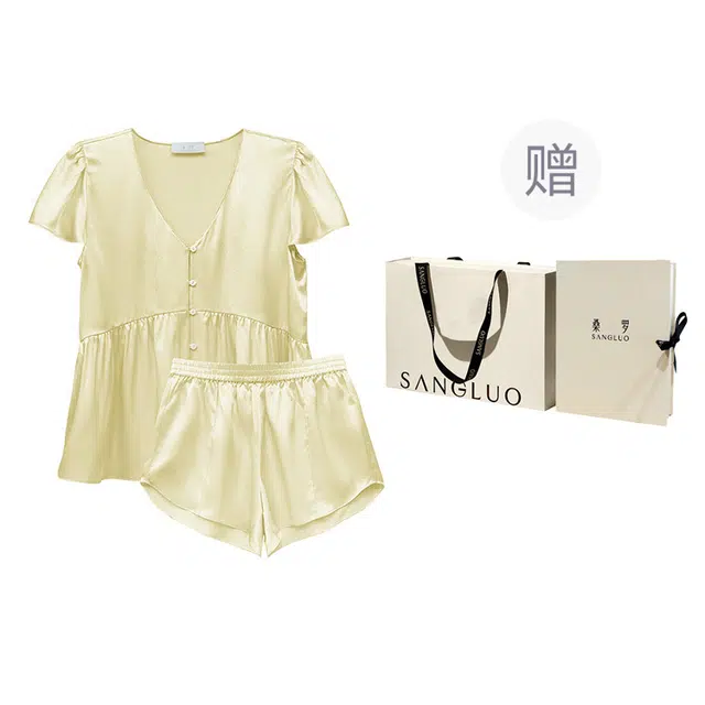 桑罗 短袖短裤甜美外穿家居服睡衣套装 女款 礼盒装