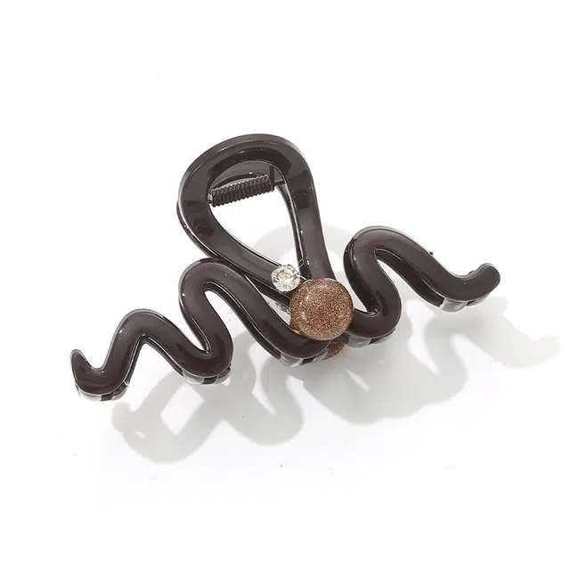 如花梦 高级感波浪珠珠大号后脑勺 亚克力 发夹 女款