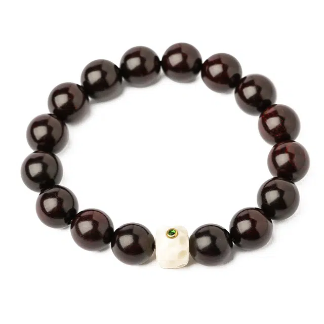 三檀小舍 无相国潮招财好运新中式平安如意高升转运纳福盘玩文玩小众高级#好运 紫檀属 手串 男女同款情侣款