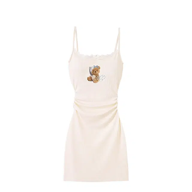 俏韵 吊带甜美自带胸垫连衣裙薄款家居服可外穿睡裙 女款