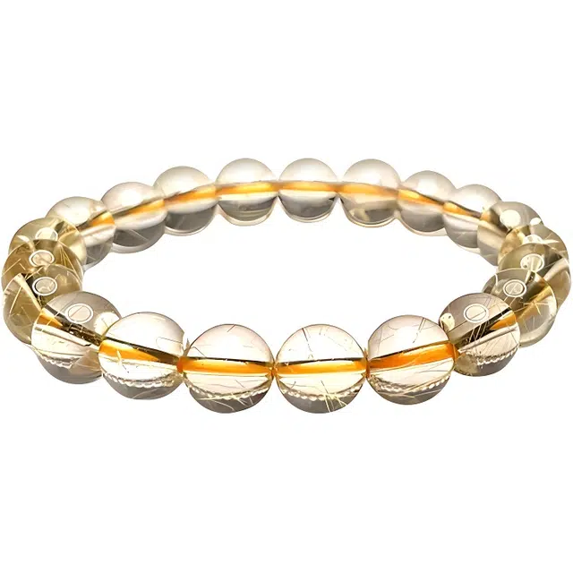 谧月珠宝 招财转运珠 新中式复古国潮轻奢优雅高级小众甜蜜气质平安纳福清润透亮佛珠文玩 水晶 玉石手串 通用