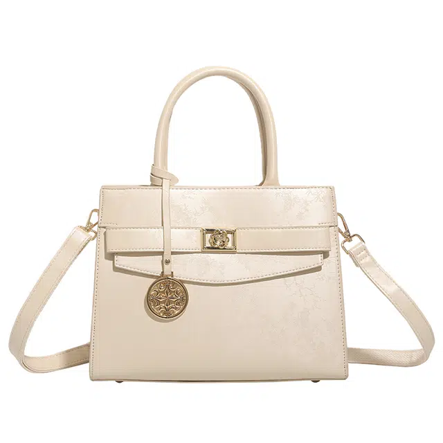 恒源祥 鳄鱼纹带清新百搭经典印花时尚潮流高贵典雅优雅脱俗与众不同清新经典大气丝巾 超纤合成革 单肩包手提包 女款 多色