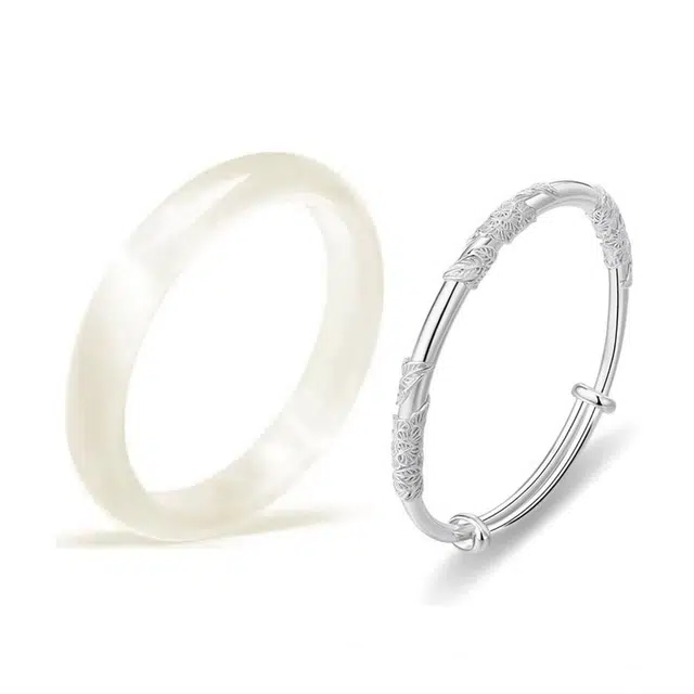 郁馨 白月光一步一响古色古韵贵妃镯水润典雅中式美学精致素圈宫廷风轻奢 水逆退散#好运 玻璃猫眼 手镯 男女同款情侣款