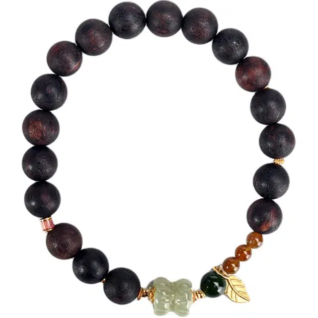 天纵 中式国风气质文玩佛珠手饰 国潮古风小众设计高级感 香韵萦绕 并蒂莲招财好运转运珠盘串 降真香 手串 女款