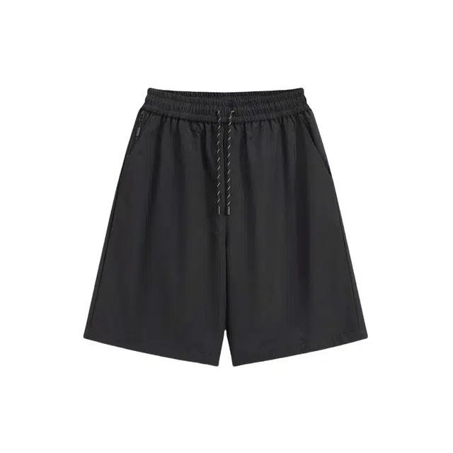 加荣 日系夏季薄款透气美式复古高街宽松抽绳高腰系带运动休闲百搭五分显瘦直筒工装短裤 男女同款