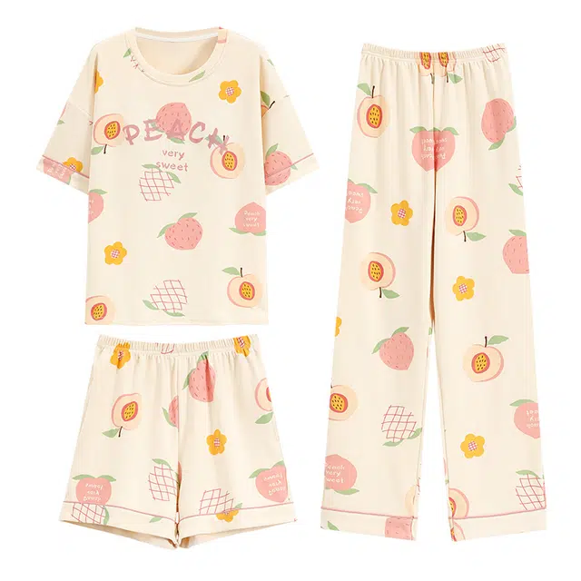 好福份 时尚亲肤舒适透气家居服夏季睡衣套装 女款