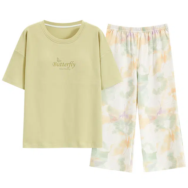 好福份 时尚透气亲肤柔软家居服夏季睡衣套装 女款