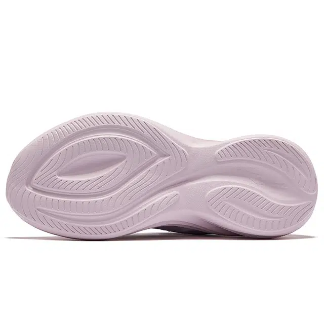 鸿星尔克 曼波 舒适潮流减震回弹 低帮 城市通勤跑步鞋 女款 晨曦粉银河紫