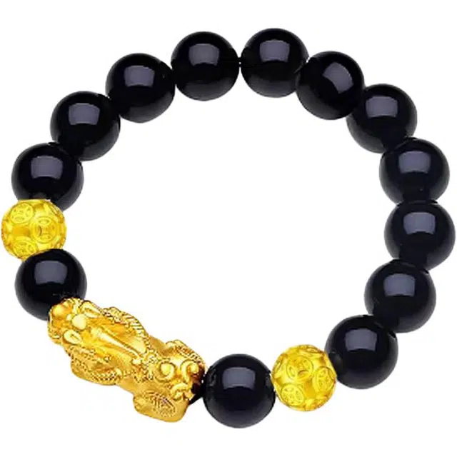 余笙情 国潮新中式招财貔貅金钱珠吞金兽金钱转运八方来财复古文艺风文玩佛珠考试考研逢考必过上岸#好运 黑檀 木作手串 男女同款情侣款
