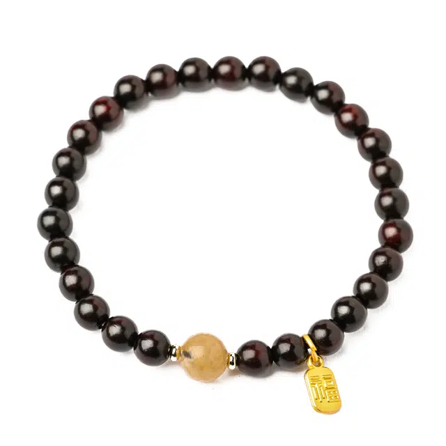 三檀小舍 福气满满国潮招财好运新中式平安如意高升转运纳福佛珠盘玩文玩小众高级#好运 紫檀属 手串 男女同款情侣款