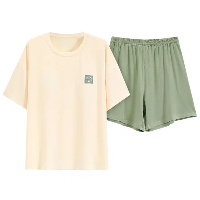 好福份 情侣时尚简约轻便家居服夏季睡衣套装 男女同款