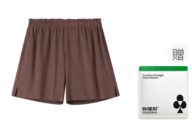 有棵树 提花高弹透气舒适短裤宽松休闲可外穿夏季睡裤 女款 礼袋装