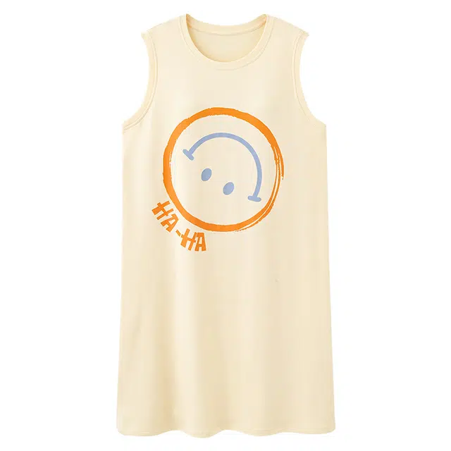 俏佳人 带胸垫舒适透气纯棉休闲无袖家居服柔软亲肤睡裙 女款