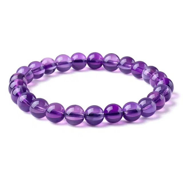 老庙 【紫气东来 学业上岸】浪漫优雅薰衣草色 时尚经典复古设计简约百搭能量石#好运天然 紫水晶 手串 女款