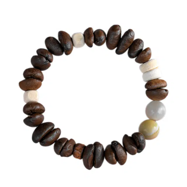 灵晔 【咖啡豆】 新中式国潮高级感小众设计百搭简约别致财源广进招财纳福诸事顺遂平安喜乐好运 菩提子/菩提籽 手串 男女同款情侣款
