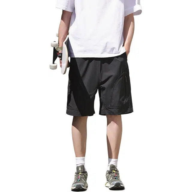 法文箱子 城市通勤系列 时尚夏季户外山系阔腿五分纯色帅气潮流百搭高街休闲短裤 男款