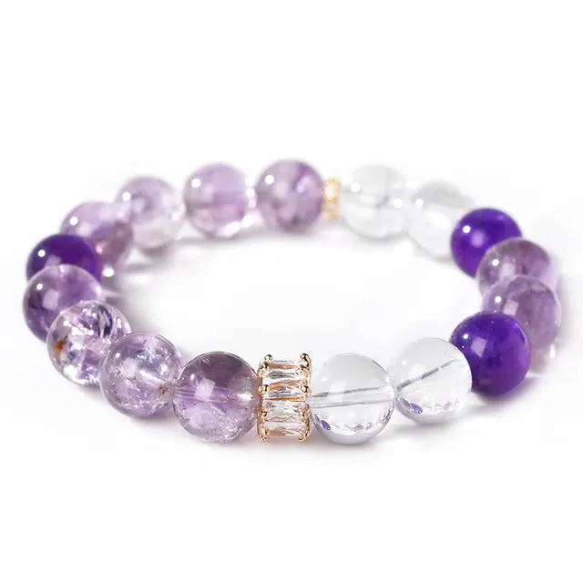 【匠心手作 逢考必过】 灵菲 【匠心手作 逢考必过】招财平安智慧增长新中式小众设计简约百搭轻奢高级感#好运 紫水晶 手串 女款