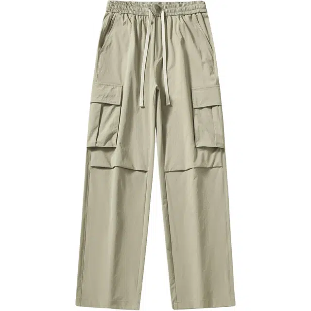 独驰 薄款宽松直筒潮牌工装休闲裤 男女同款