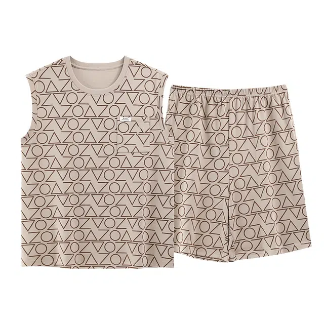 睦隆世家 青少年薄款大码舒适家居服可外穿睡衣套装 男款