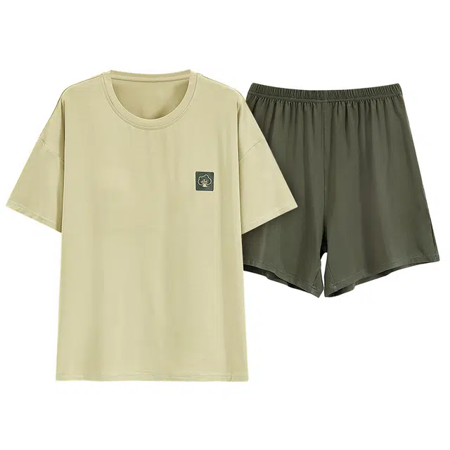 好福份 情侣时尚透气休闲家居服夏季睡衣套装 男女同款