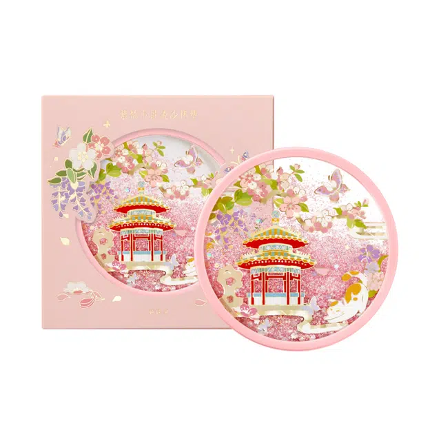 宫廷宝贝 故宫四季小景流沙杯垫博物馆文创 亚克力立牌