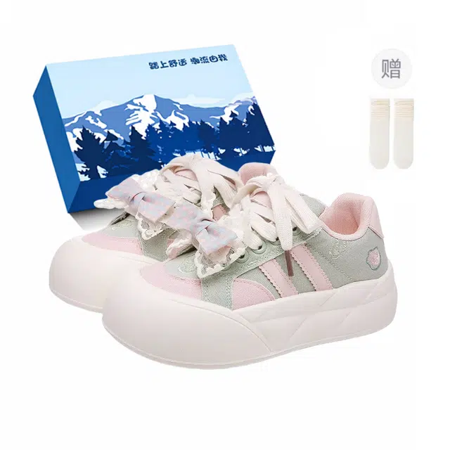 小鹿米利 百搭休闲厚底配裙子小众 耐磨 低帮 板鞋 女