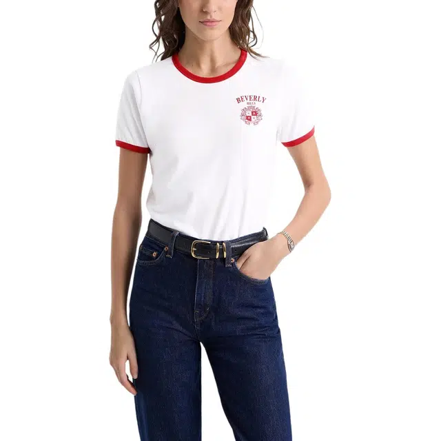 SPORTY RICH Beverly Hills Crest Soft Ringer SS25 T