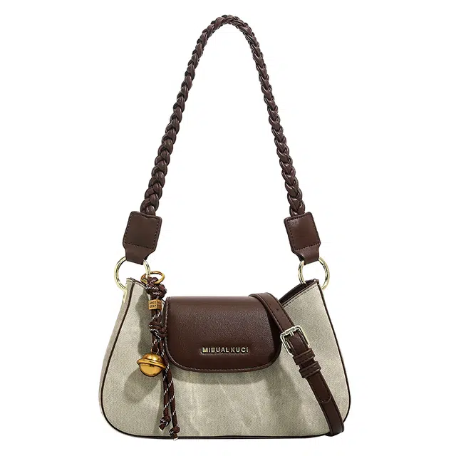 恒源祥 夏季清新小众丝巾潮流高贵典雅优雅脱俗与众不同清新经典鳄鱼纹复古 合成革 单肩包 女款 绿色