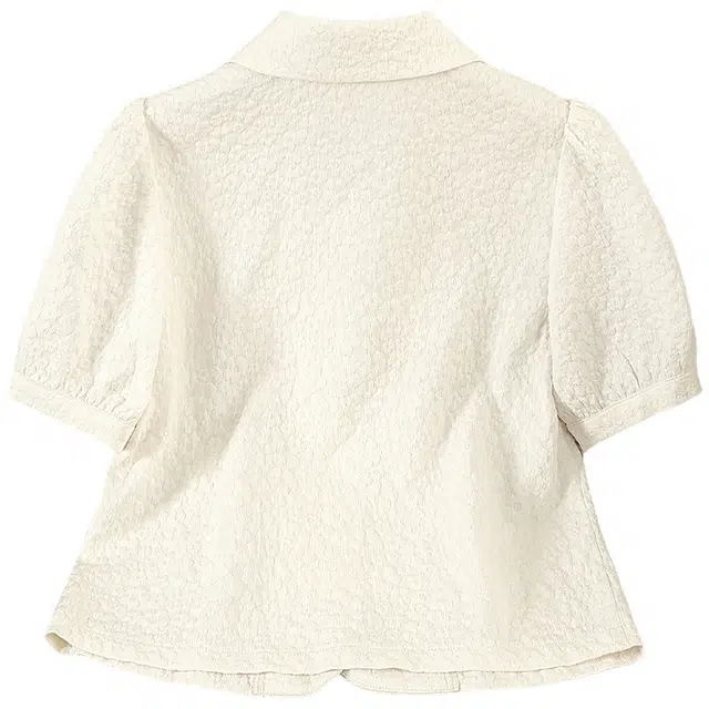 她池 小个子短款衬衣翻领短袖衬衫 女款