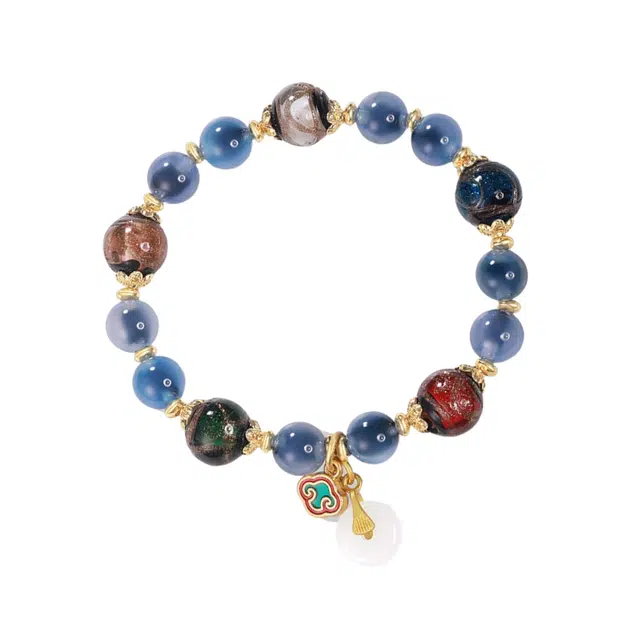 子婳 五彩祥云国潮风尚平安喜乐好运连连时尚精致百搭 琉璃 玉石手串 女款