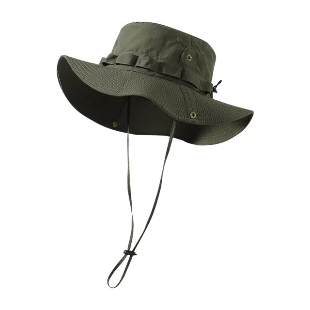 南极人 复古机能西部牛仔帽子日系大帽檐防紫外线遮阳防晒帽户外登山钓鱼防泼水透气休闲太阳帽 轻薄款 渔夫帽 男女同款情侣款