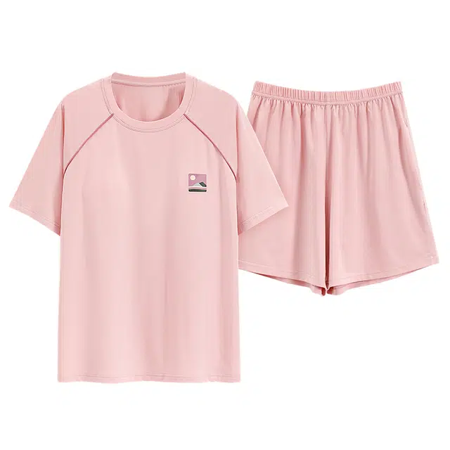 好福份 情侣时尚柔软简约家居服夏季睡衣套装 男女同款