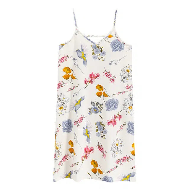 好福份 带胸垫女透气舒适无袖家居服夏季睡裙 女款