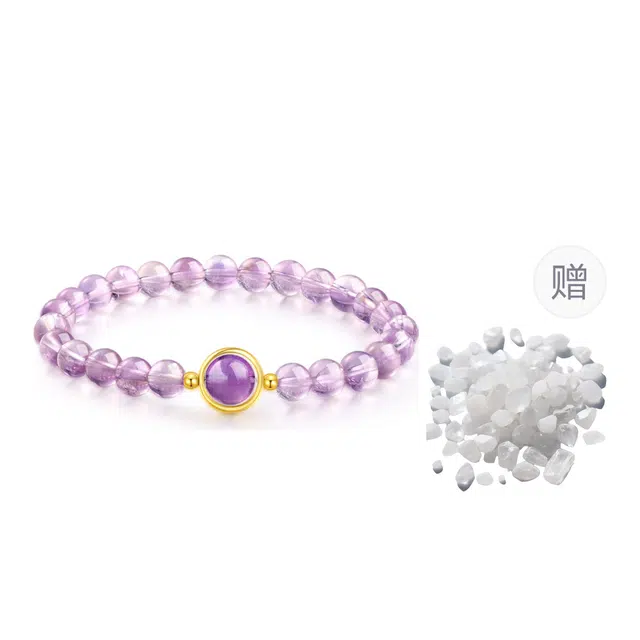 【醒神快转运顺】 金六福吉祥 幻雾集手链开口决策不犹豫 新中式国风能量加持小众设计简约高级感气质百搭礼赠盒装#好运天然 紫水晶 手串 女款