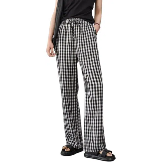 娅丽达 直筒简约设计感通勤长裤休闲裤 女款