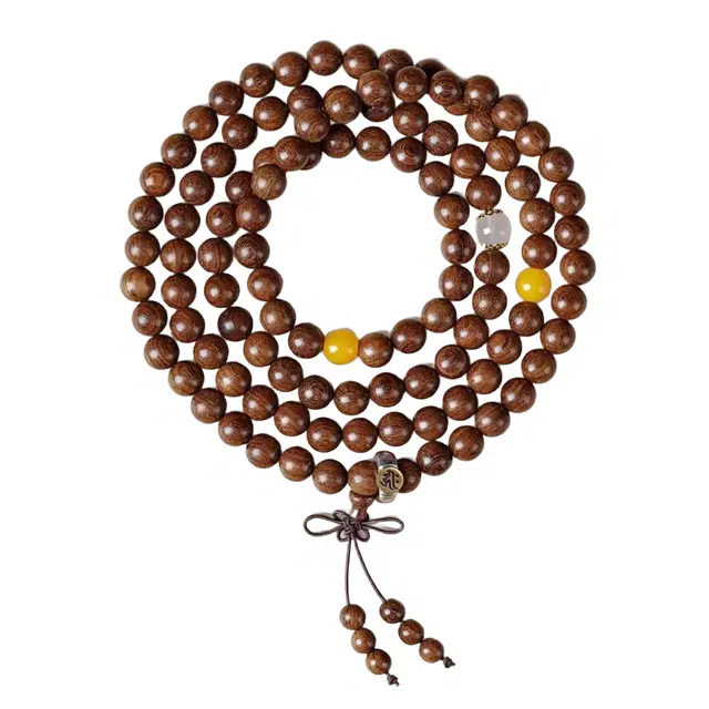 千玺世家 好运降临 新中式招财转运纳福 金丝檀木 手串 男女同款情侣款