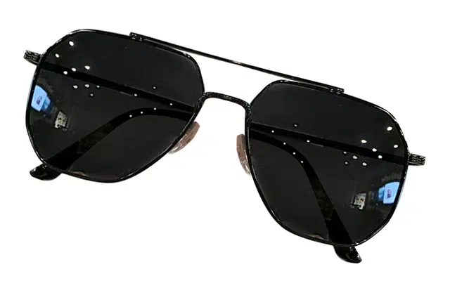 优幽兰 时尚潮流帅气双梁设计感大框显脸小百搭高级感小众开车防紫外线 合金 飞行员式 太阳眼镜 男女同款情侣款