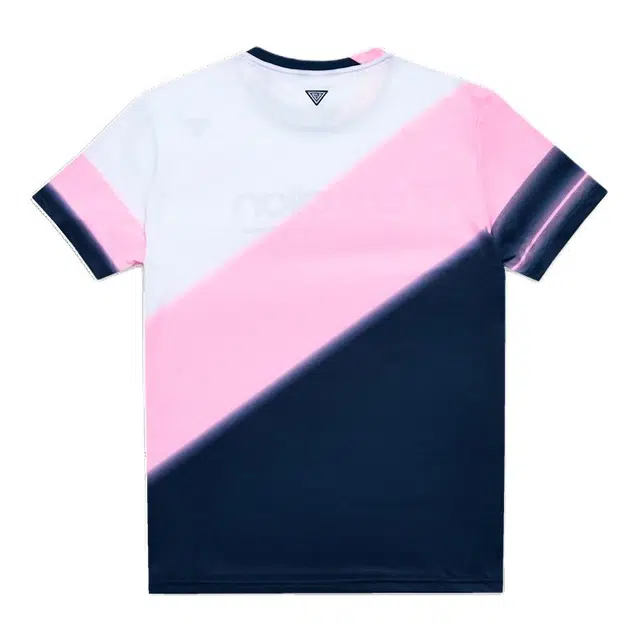 可莱安 韩国透气速干短袖男上衣情侣运动服装羽毛球服 男款 粉蓝色
