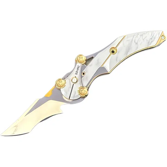 雄俊 合金怜悯之刃蝴蝶刀  折叠版 三角洲暗区突围 游戏周边甩刀练习花式刀法 战术刀 炫酷设计 成品模型