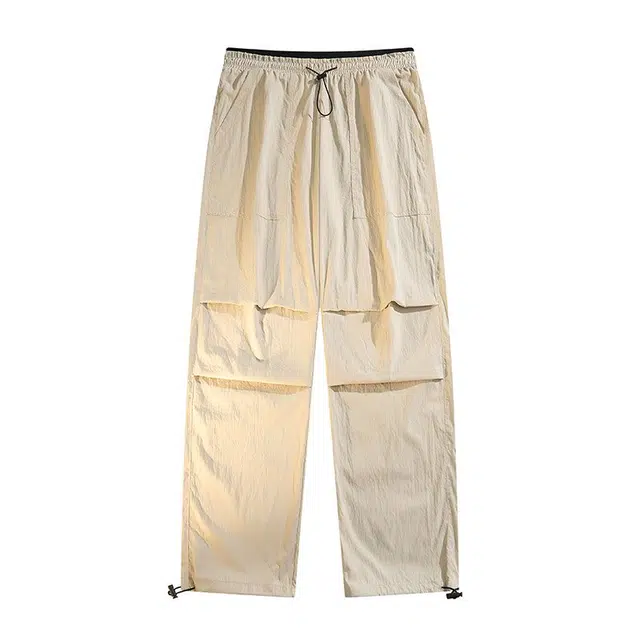 星际者 高街基础款纯色多口袋宽松直筒休闲工装裤 男女同款