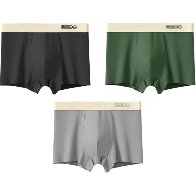 潞优野 抑菌透气平角夏季内裤 男款 组合装