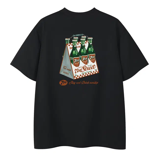 714STREET Retro Print Short Sleeve Tee