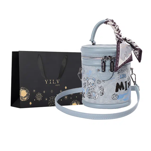 奕旅 时尚休闲小众质感潮流简约 复合皮 手提包 女款 多色