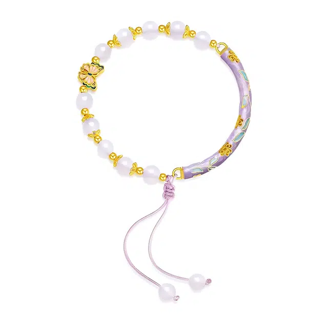 【清瑶】 眰恦 蝴蝶 小众设计 轻奢 百搭 旺事业 早日发财 早日暴富 当个富婆#好运天然 玉髓 玉石手链 女款